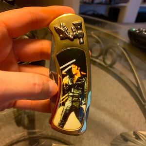 Elvis Presley stainless steel knife gold plated